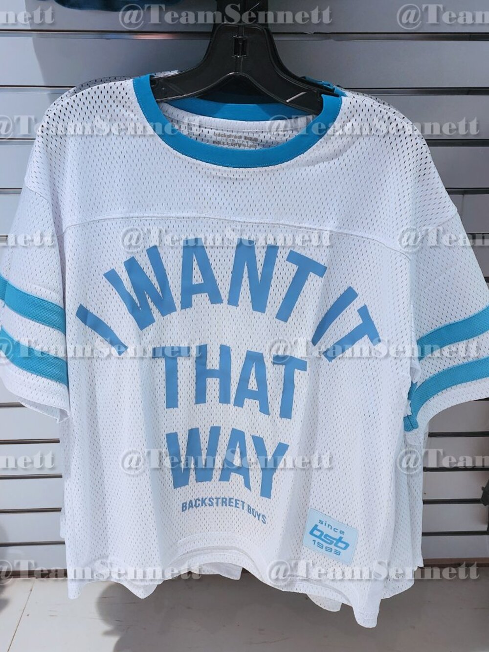 Backstreet Boys White Cropped Football Jersey // Sphere Las Vegas